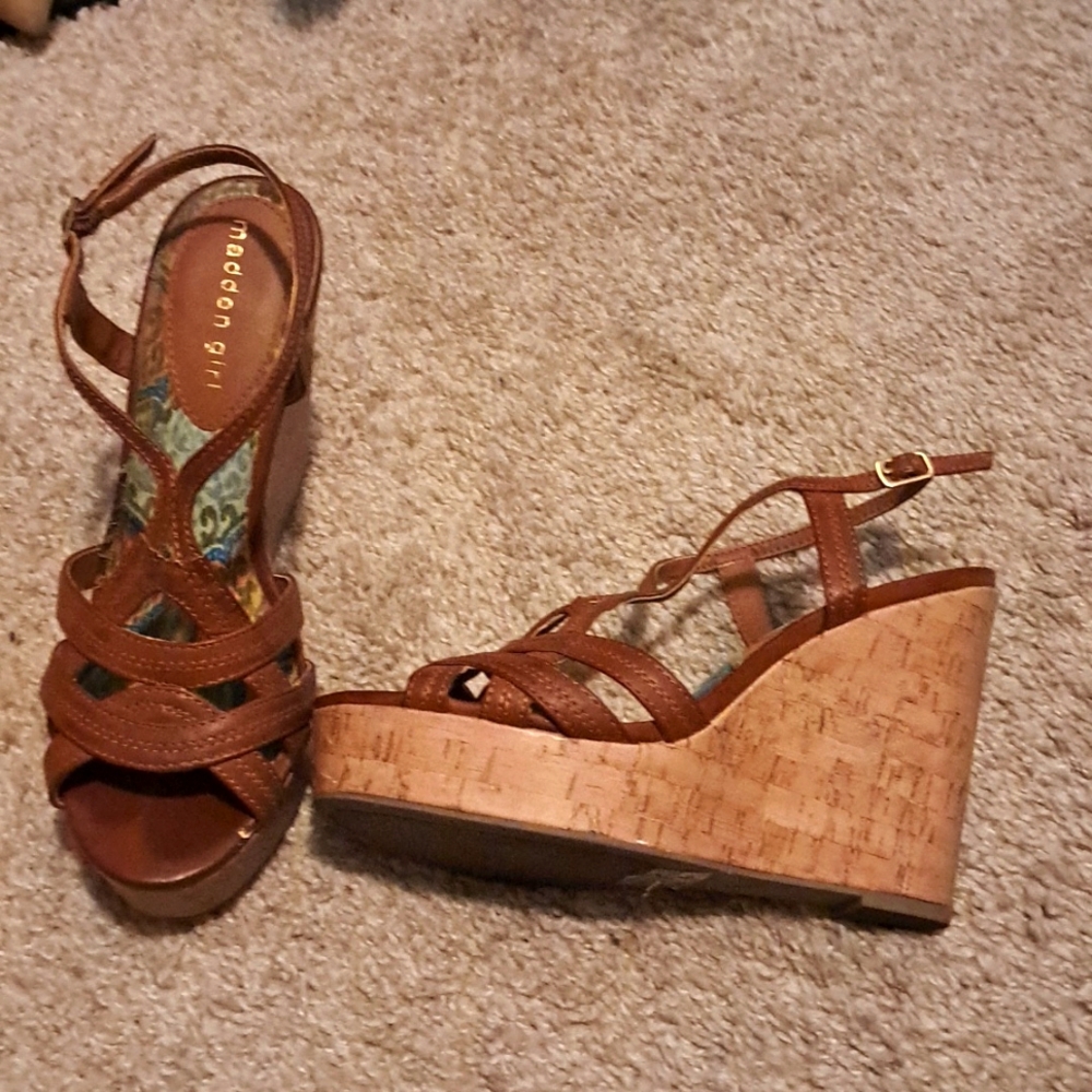 Madden girl brown wedges